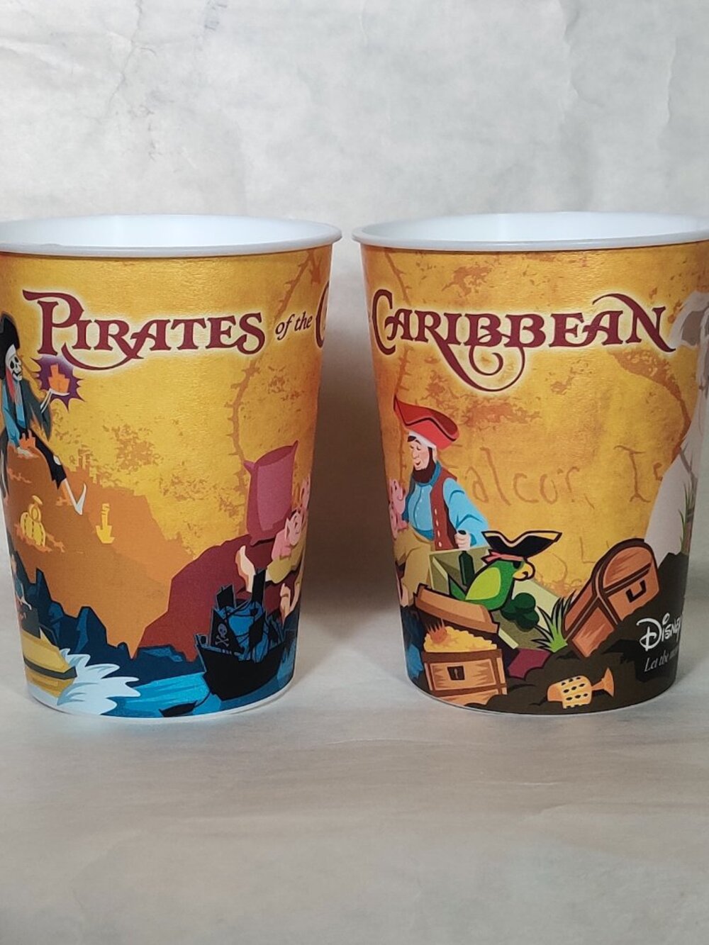 Disney Parks Pirates of the Caribbean Character Cup Set Skeleton Dog Parrot